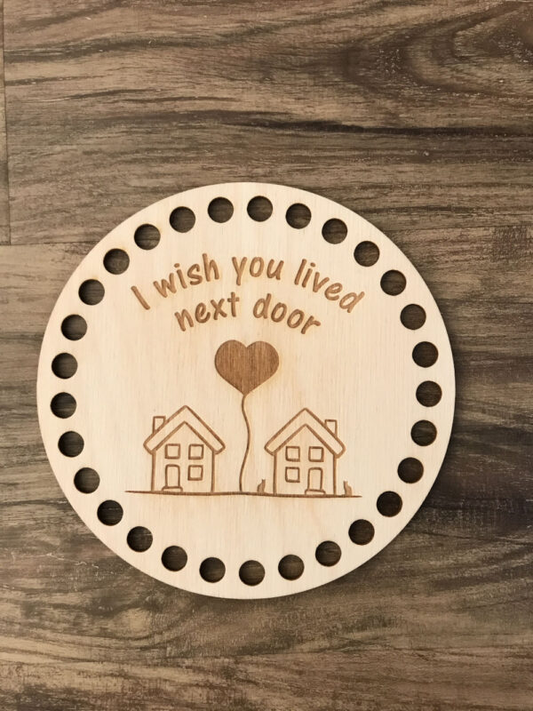I wish you lived next door wooden basket base