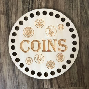 Wooden Crochet Basket Base For Coin Tray