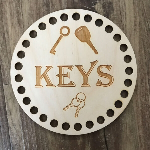 Wooden Crochet Basket Base For Key Tray