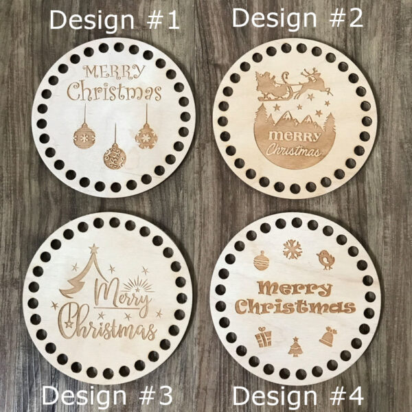 Christmas Wooden Crochet Baskets