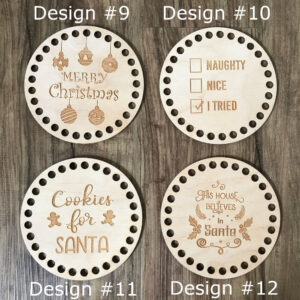 Christmas Wooden Crochet Baskets