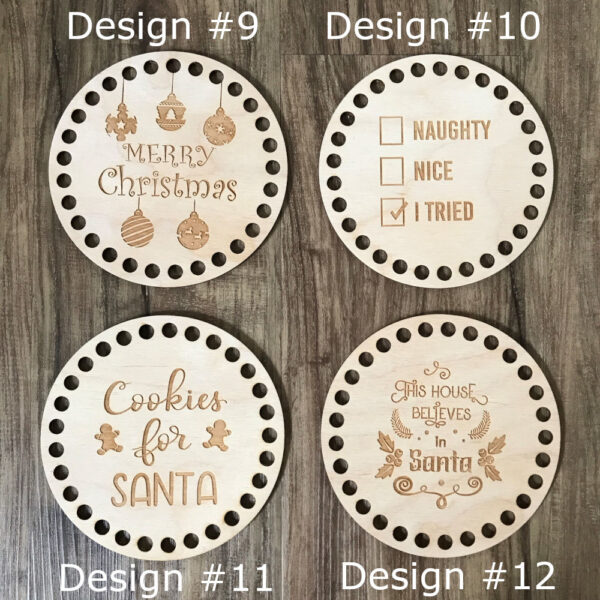 Christmas Wooden Crochet Baskets