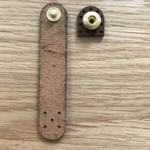 Brown Leather Fastener Gold Press Stud