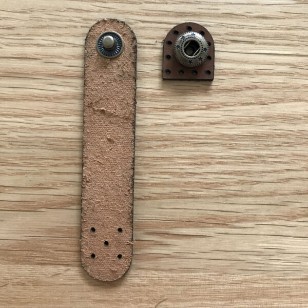 Brown Leather Fastener Antique Bronze Press Stud