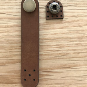 Brown Leather Fastener Antique Bronze Press Stud