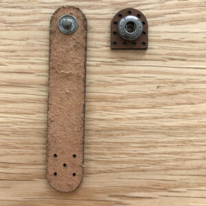 Brown Leather Fastener Gun Metal Black Press Stud