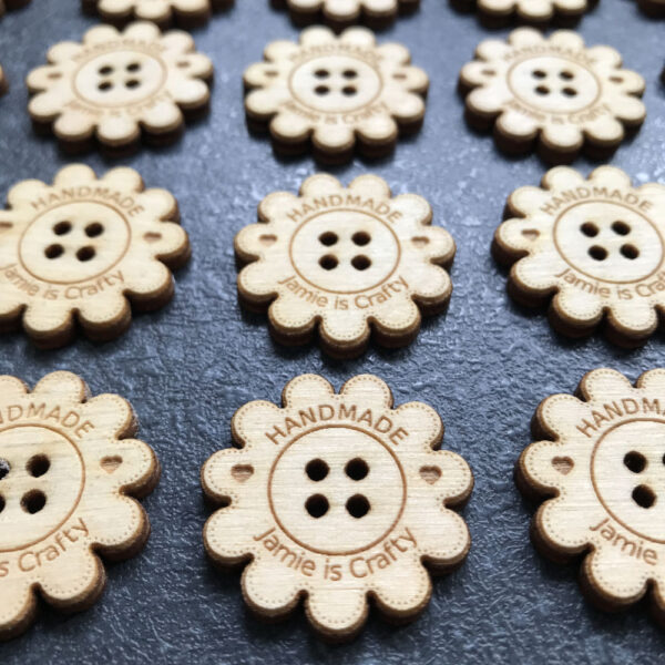 Personalised Flower Buttons