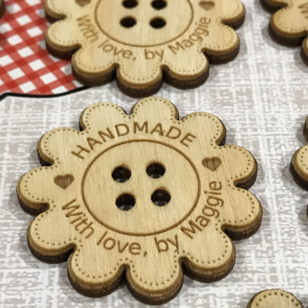 Personalised Flower Buttons
