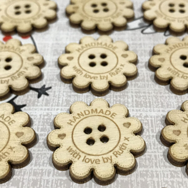 Personalised Flower Buttons