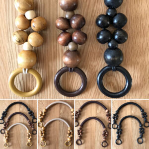 Canvas And Wooden Bead Bag Handles