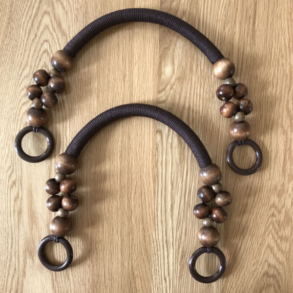 Canvas And Wooden Bead Bag Handles