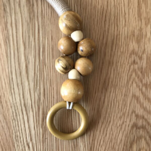Canvas And Wooden Bead Bag Handles