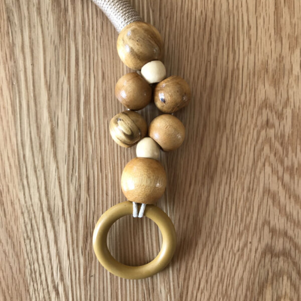 Canvas And Wooden Bead Bag Handles