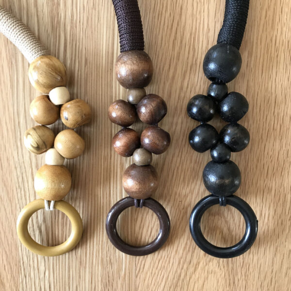 Canvas And Wooden Bead Bag Handles