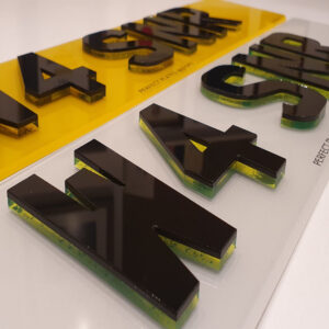 4D Number Plate Characters (Neon)