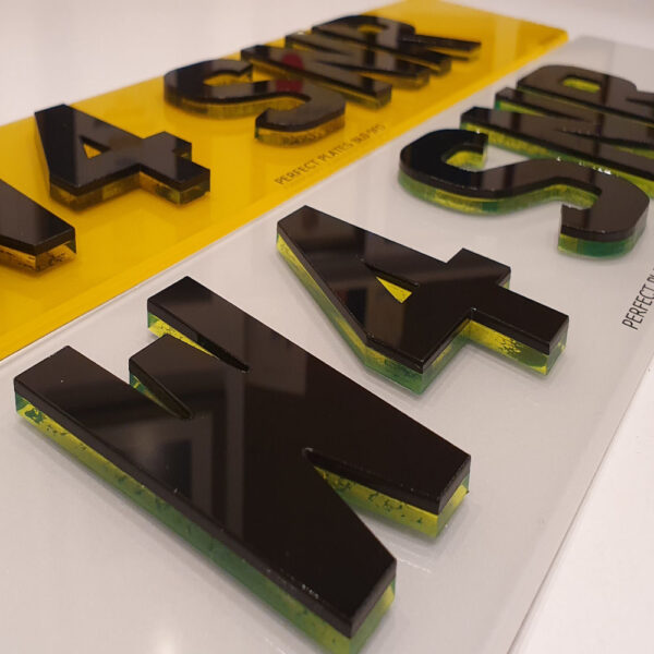 4D Number Plate Characters (Neon)