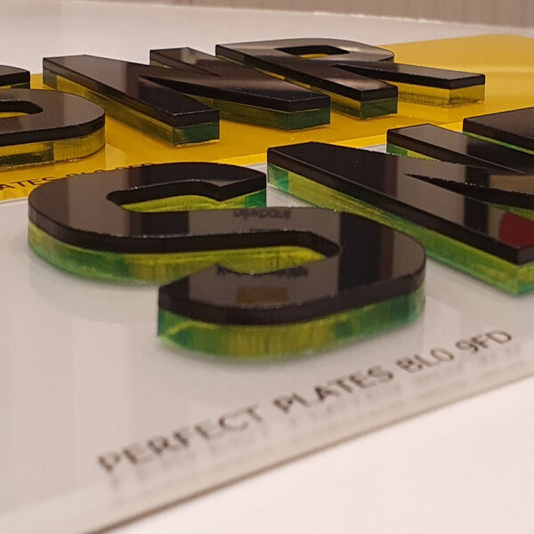 4D Number Plate Characters (Neon)