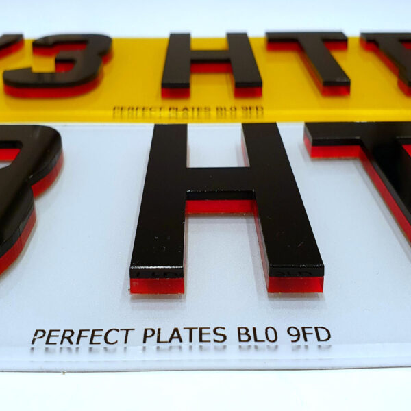 4D Number Plate Characters (Neon)