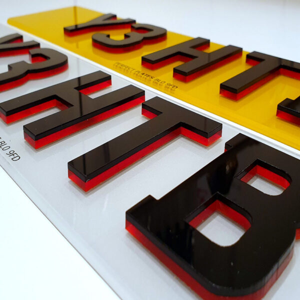 4D Number Plate Characters (Neon)