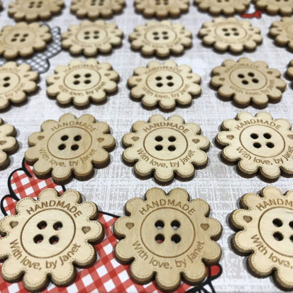 Personalised Wooden Button
