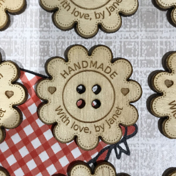 Personalised Wooden Button