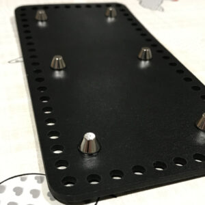 Leather Bag Base With Silver Feet