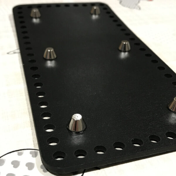 Leather Bag Base With Silver Feet