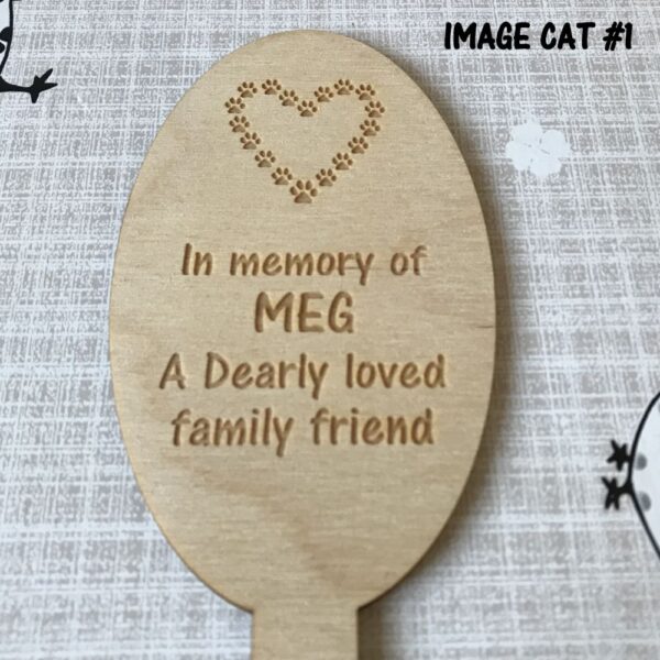 Cat Memorial Tag