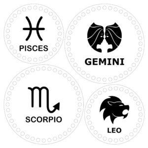Zodiac Sign Crochet Basket Base