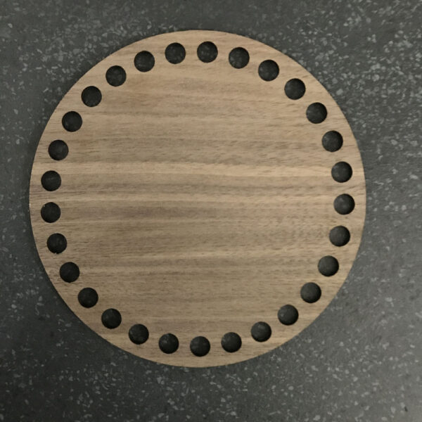 Walnut Veneer Basket Base