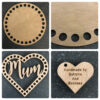 Oak Veneer Basket Base