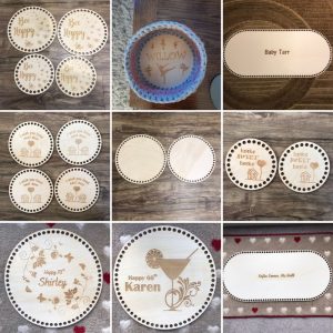 Crochet basket bases