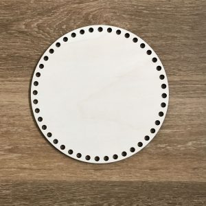 Large Wooden Circle Basket Base