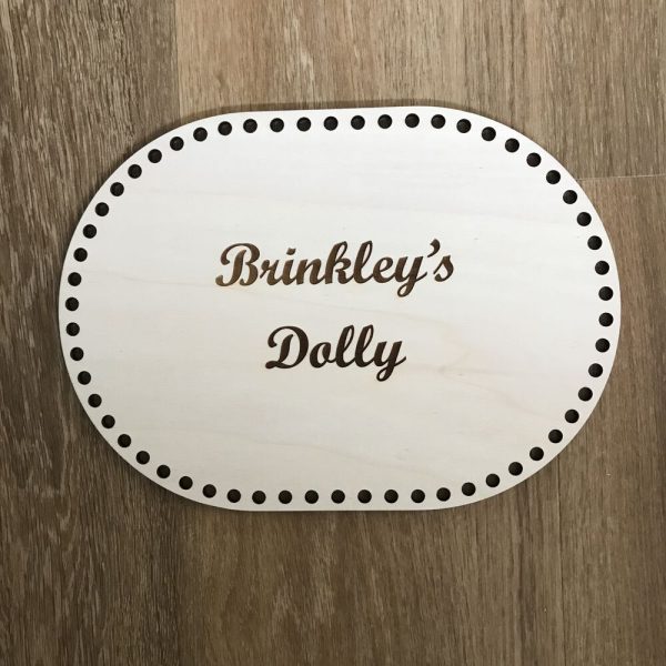 Wooden Dolls Basket Base (Personalised)