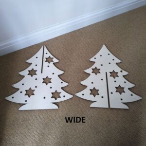 3D slot-together wooden Christmas trees